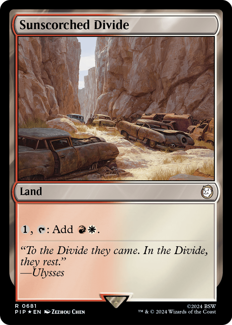 Sunscorched Divide (Surge Foil) (PIP-681) - Fallout Foil