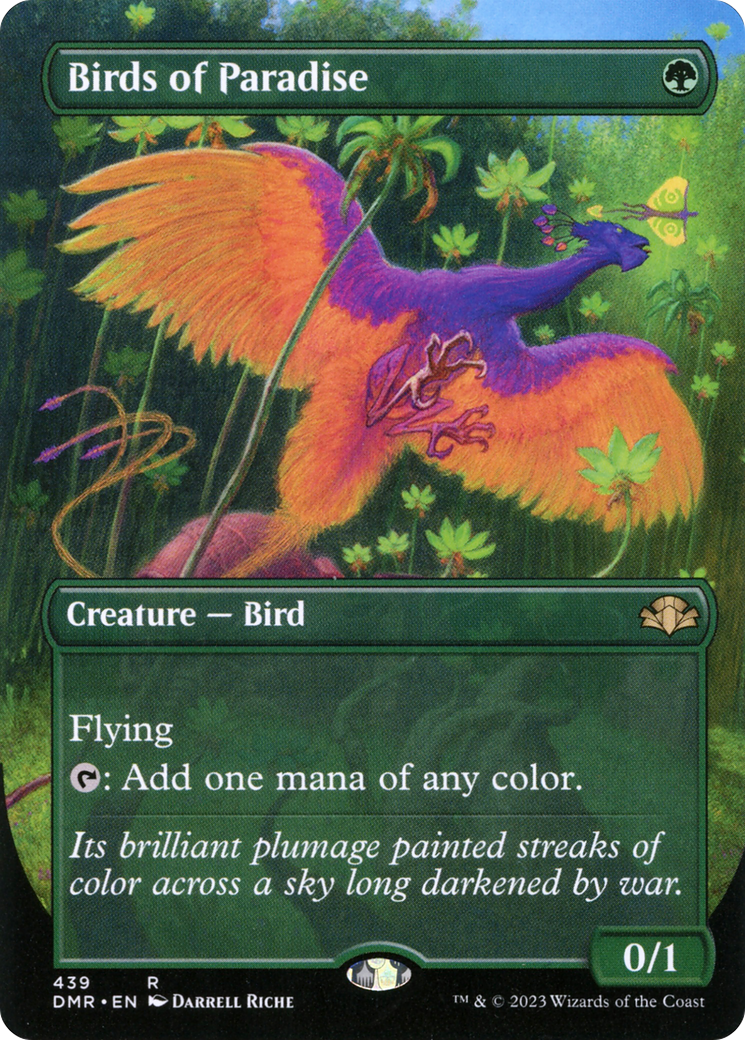 Birds of Paradise (Borderless) (DMR-439) - Dominaria Remastered