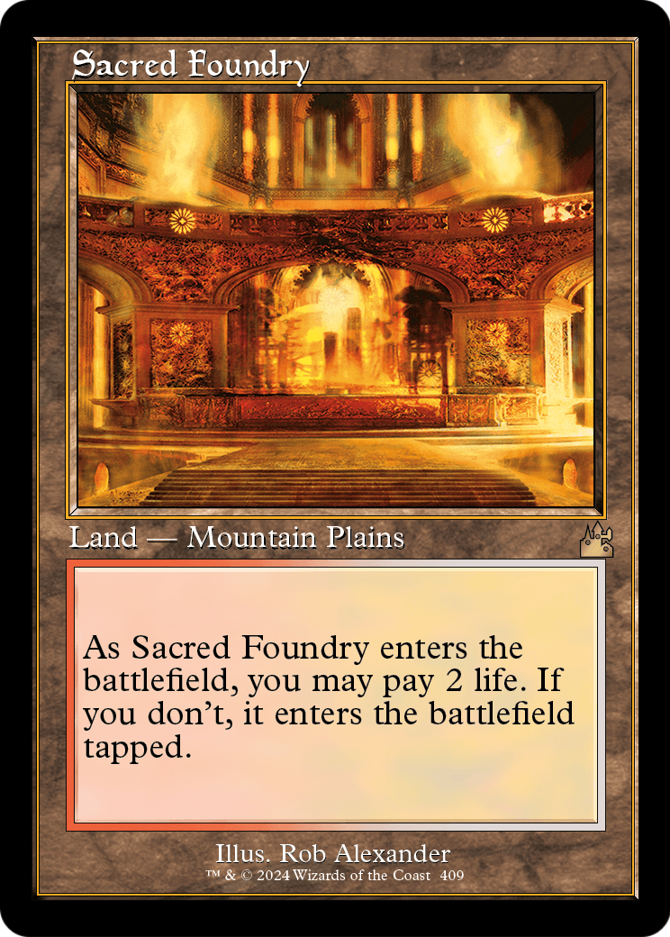 Sacred Foundry (Retro Frame) (RVR-409) - Ravnica Remastered
