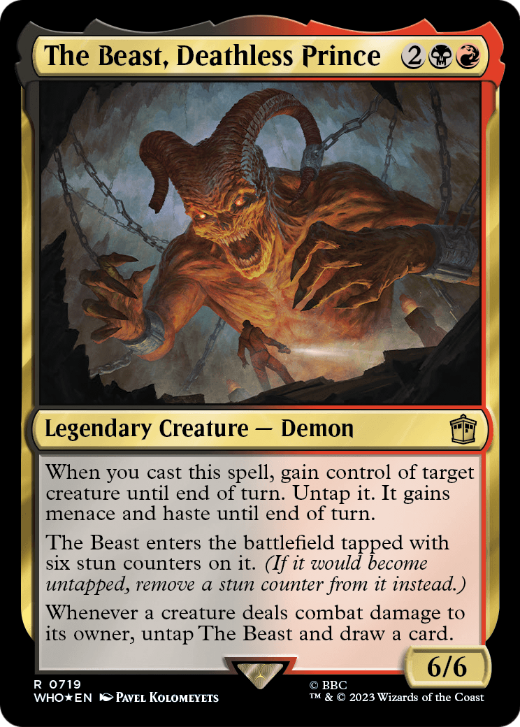The Beast, Deathless Prince (Surge Foil) (WHO-719) - Doctor Who Foil
