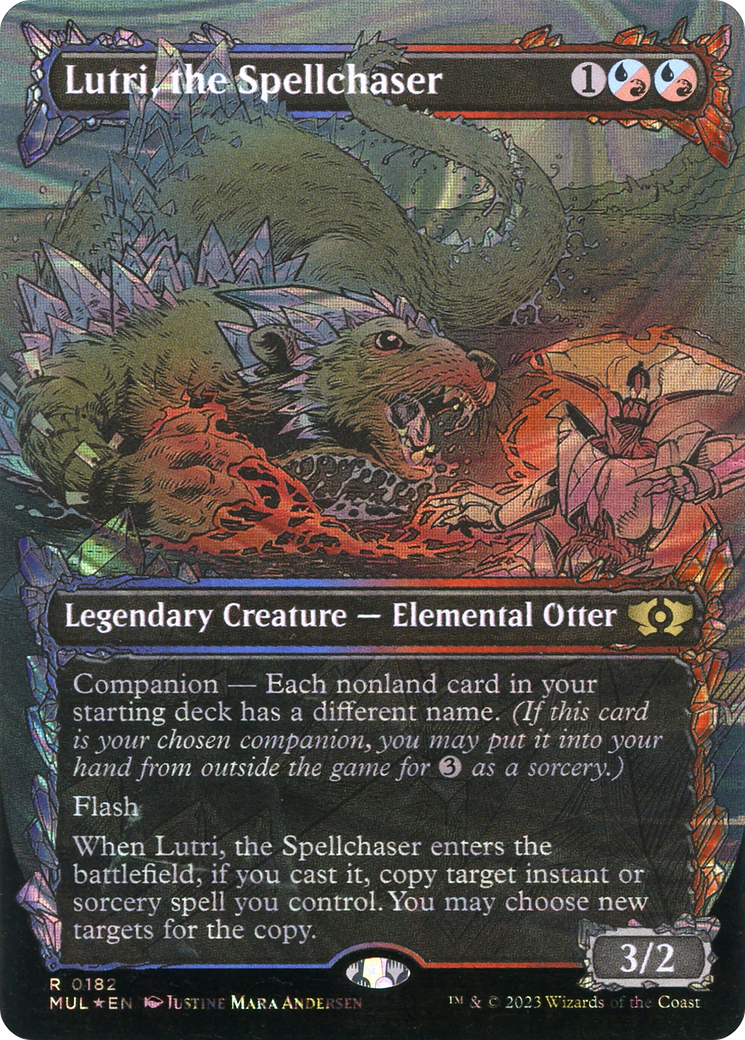 Lutri, the Spellchaser (Halo Foil) (MUL-182) - Multiverse Legends: (Showcase) (Borderless) Foil
