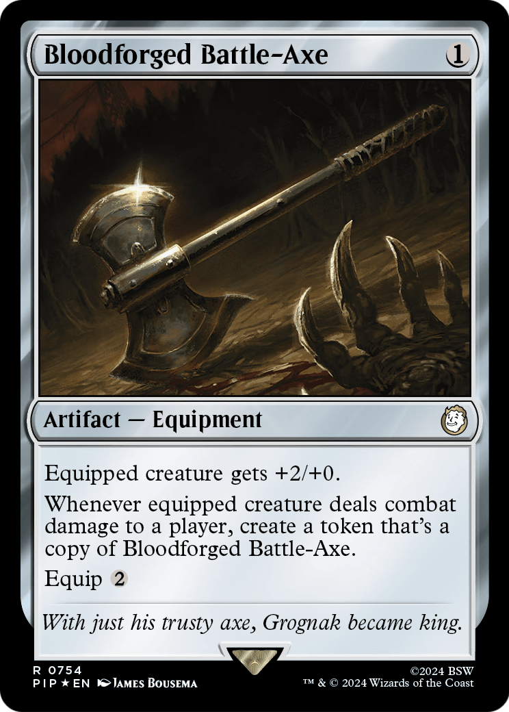 Bloodforged Battle-Axe (Surge Foil) (PIP-754) - Fallout Foil