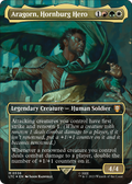 Aragorn, Hornburg Hero (Borderless) (Surge Foil) (LTC-536) - Tales of Middle-earth Commander Foil
