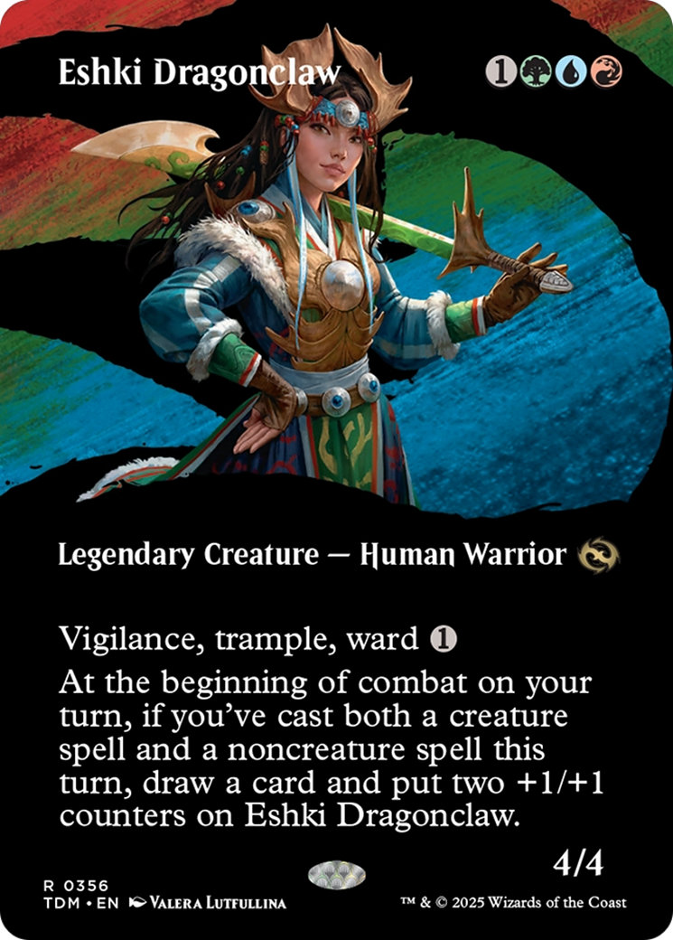 Eshki Dragonclaw (Borderless) (TDM-356) - Tarkir: Dragonstorm: (Showcase)