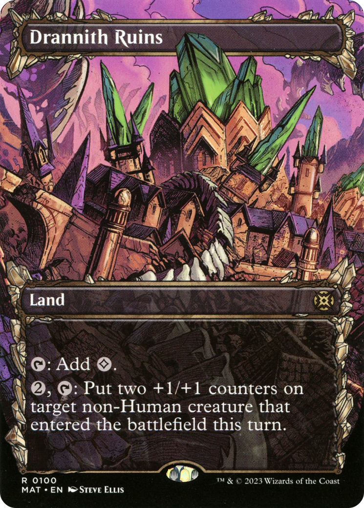 Drannith Ruins (Showcase) (MAT-100) - March of the Machine: The Aftermath: (Showcase) (Borderless) Foil