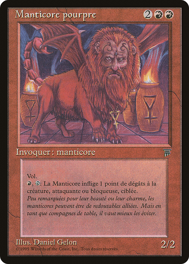 Crimson Manticore (French) - "Manticore pourpre" (REN-) - Renaissance