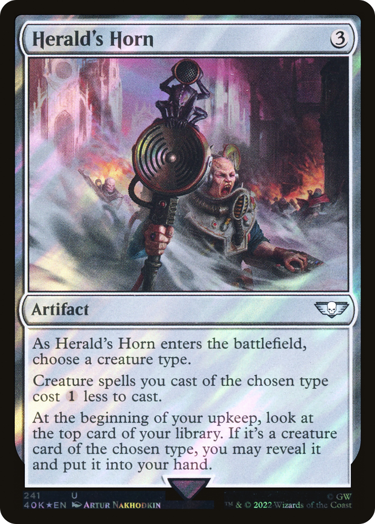 Herald's Horn (Surge Foil) (40K-241) - Warhammer 40,000 Commander Foil