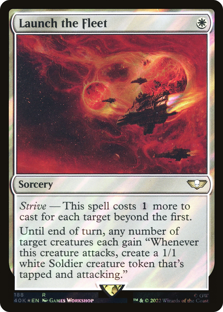 Launch the Fleet (Surge Foil) (40K-188) - Warhammer 40,000 Commander Foil