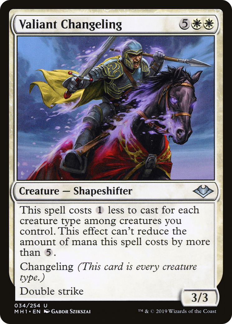 Valiant Changeling (MH1-034) - Modern Horizons Foil