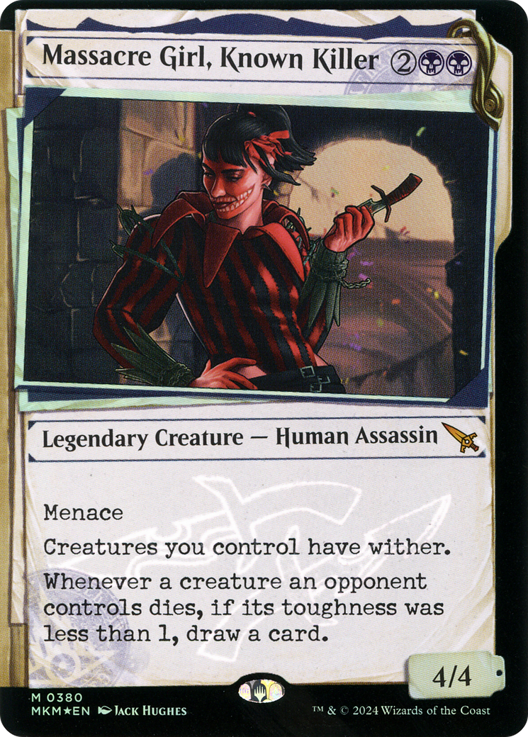 Massacre Girl, Known Killer (Showcase) (Invisible Ink) (MKM-380) - Murders at Karlov Manor: (Showcase) Foil