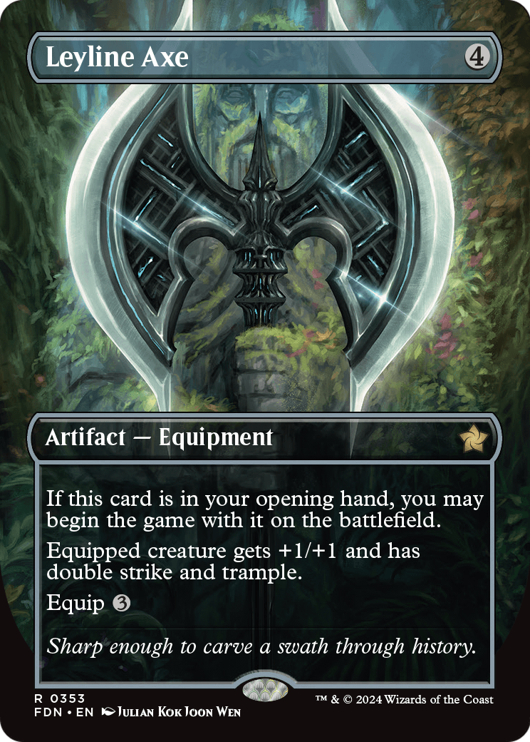 Leyline Axe (Borderless) (FDN-353) - Foundations Foil