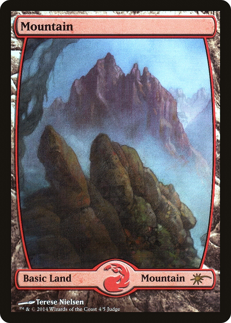 Mountain - Full Art (4) (JDG-004) - Judge Gift Cards 2014 Foil