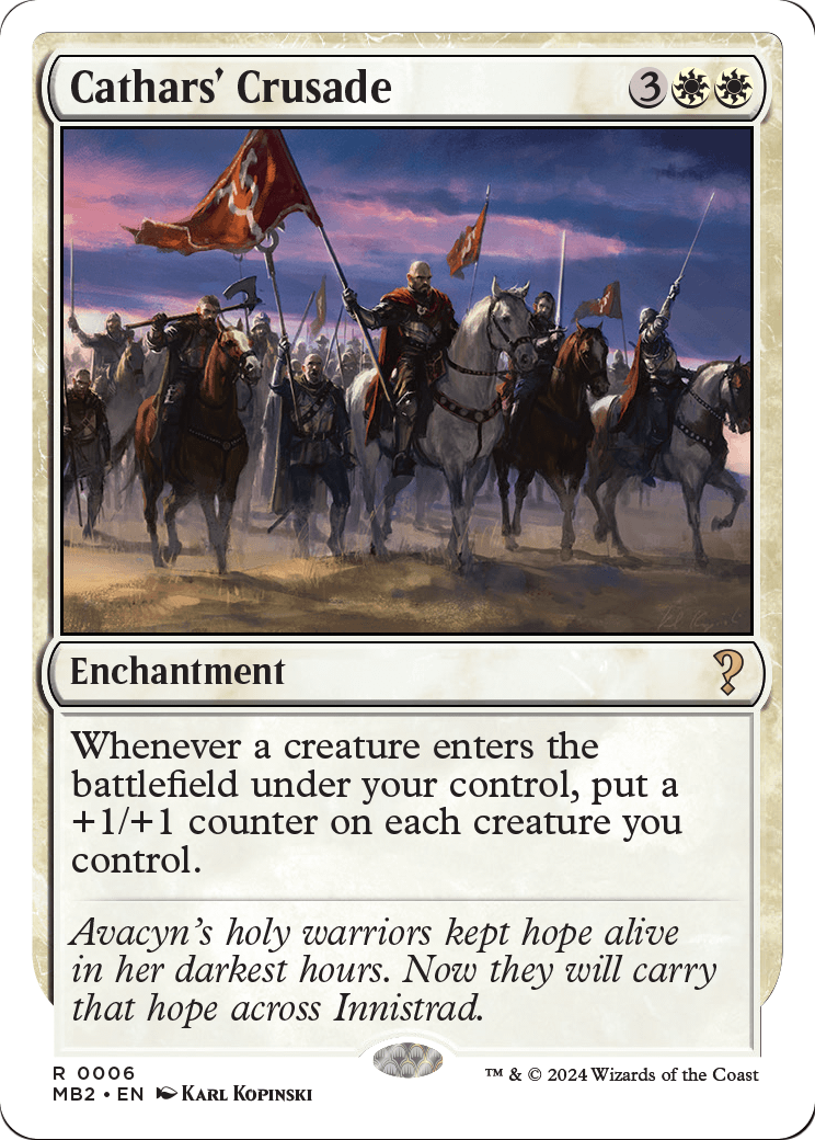 Cathars' Crusade (White Border) (MB2-006) - Mystery Booster 2