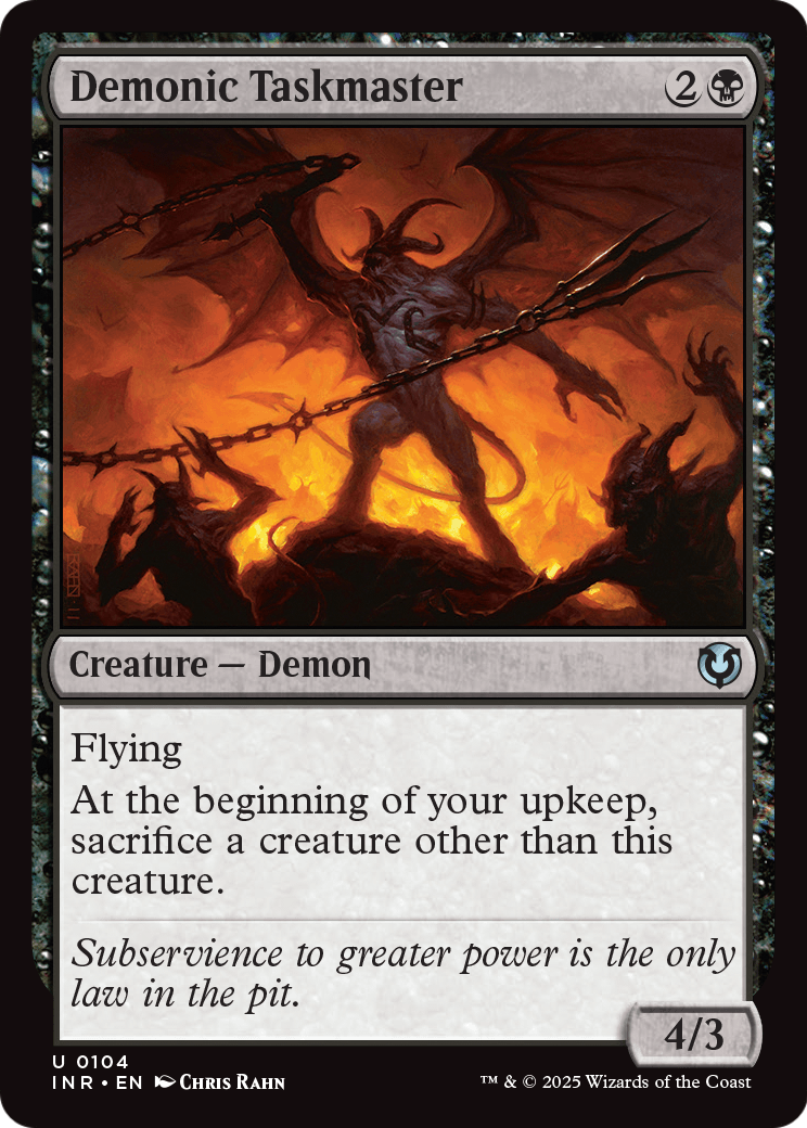 Demonic Taskmaster (INR-104) - Innistrad Remastered Foil
