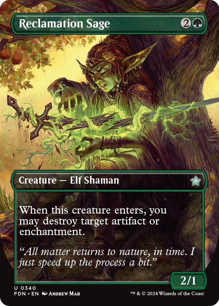 Reclamation Sage (Borderless) (FDN-340) - Foundations Foil