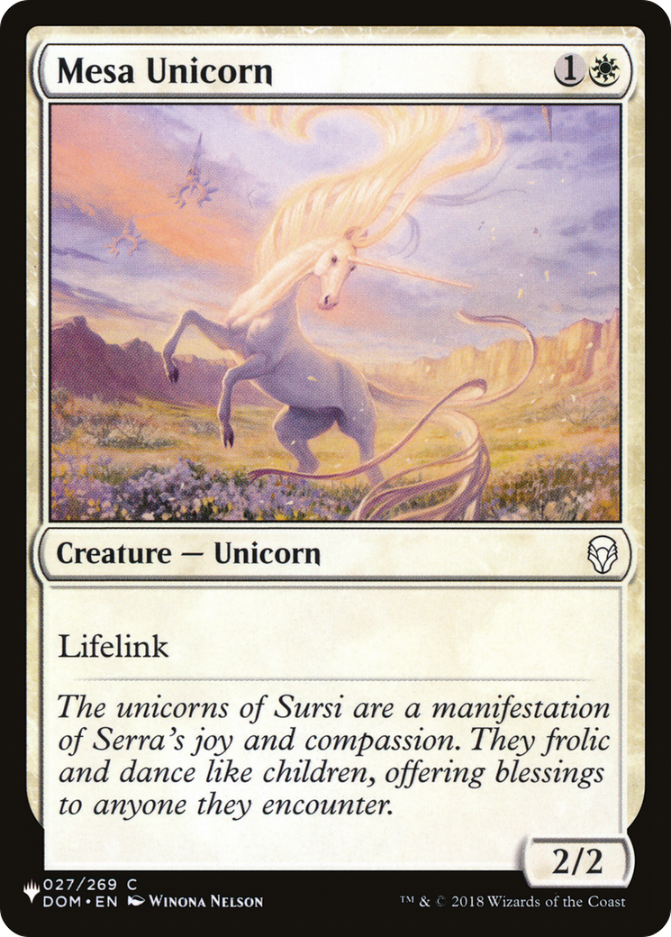 Mesa Unicorn (LIST-DOM-27) - The List