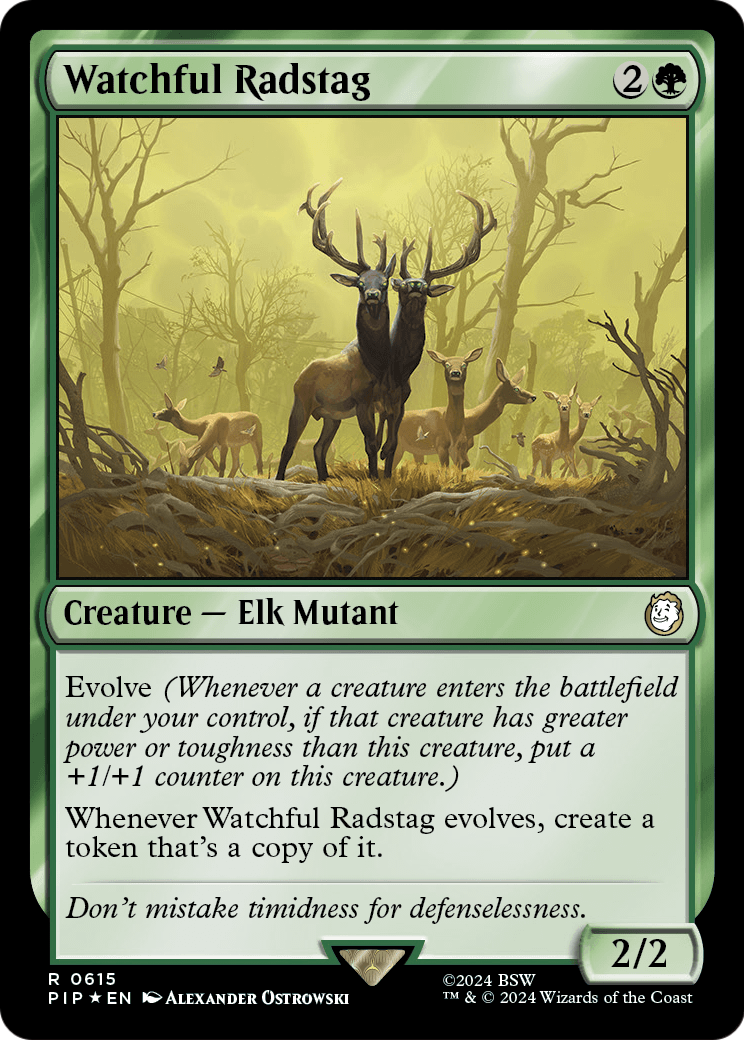 Watchful Radstag (Surge Foil) (PIP-615) - Fallout Foil