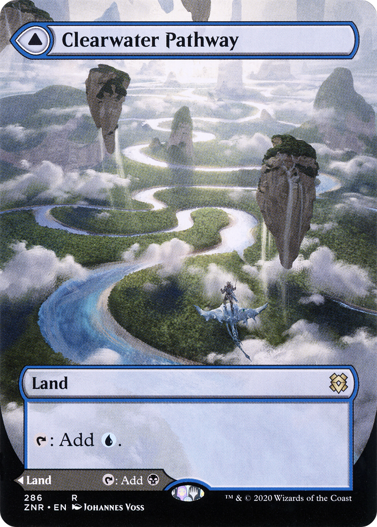 Clearwater Pathway (Borderless) (ZNR-286) - Zendikar Rising: (Showcase) Foil