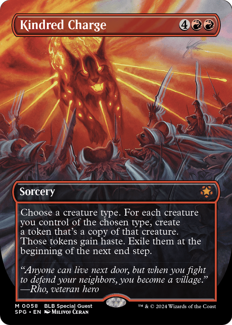 Kindred Charge (Borderless) (SPG-058) - Special Guests Foil