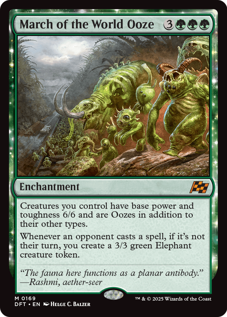 March of the World Ooze (DFT-169) - Aetherdrift: (enchantment) Foil