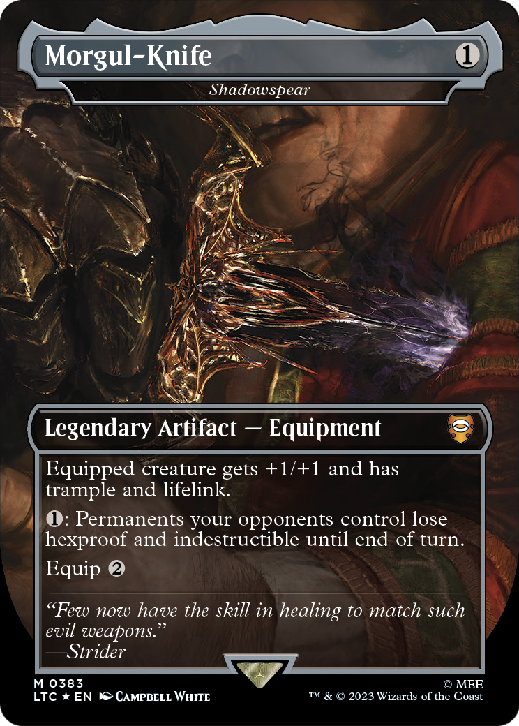 Morgul-Knife - Shadowspear (Surge Foil) (LTC-383) - Tales of Middle-earth Commander / Morgul-Knife (Borderless) Foil