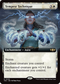 Tempest Technique (Extended Art) (TDC-056) - Commander: Tarkir: Dragonstorm: (enchantment, Extended Art)