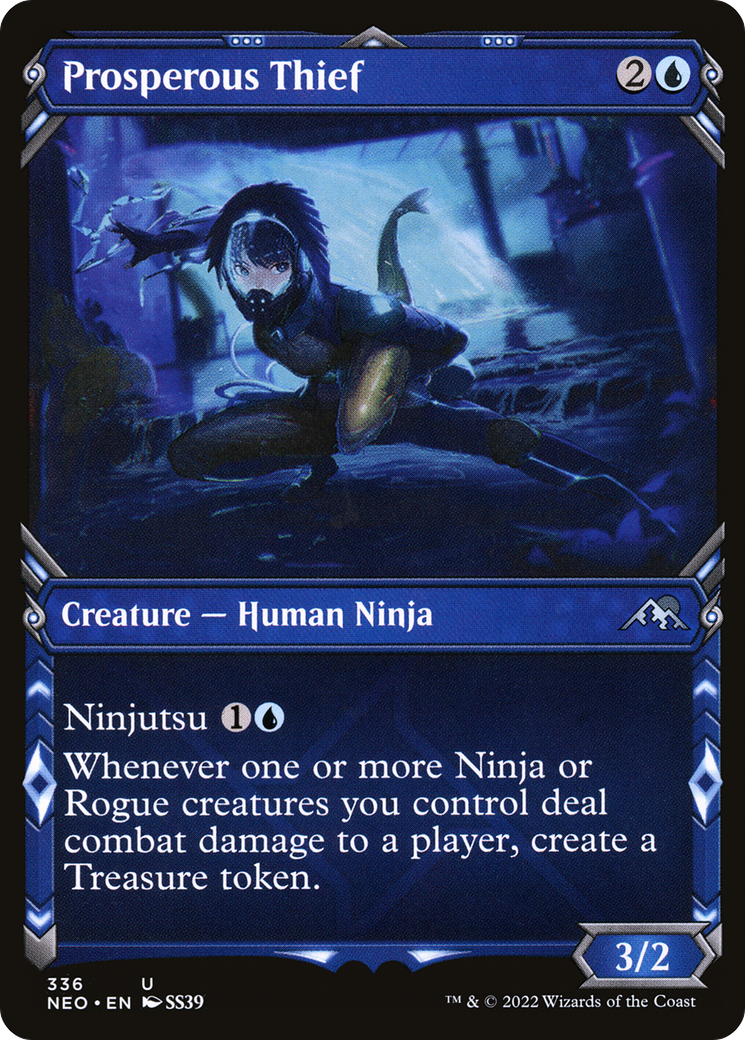 Prosperous Thief (Showcase) (NEO-336) - Kamigawa: Neon Dynasty: (Showcase) Foil