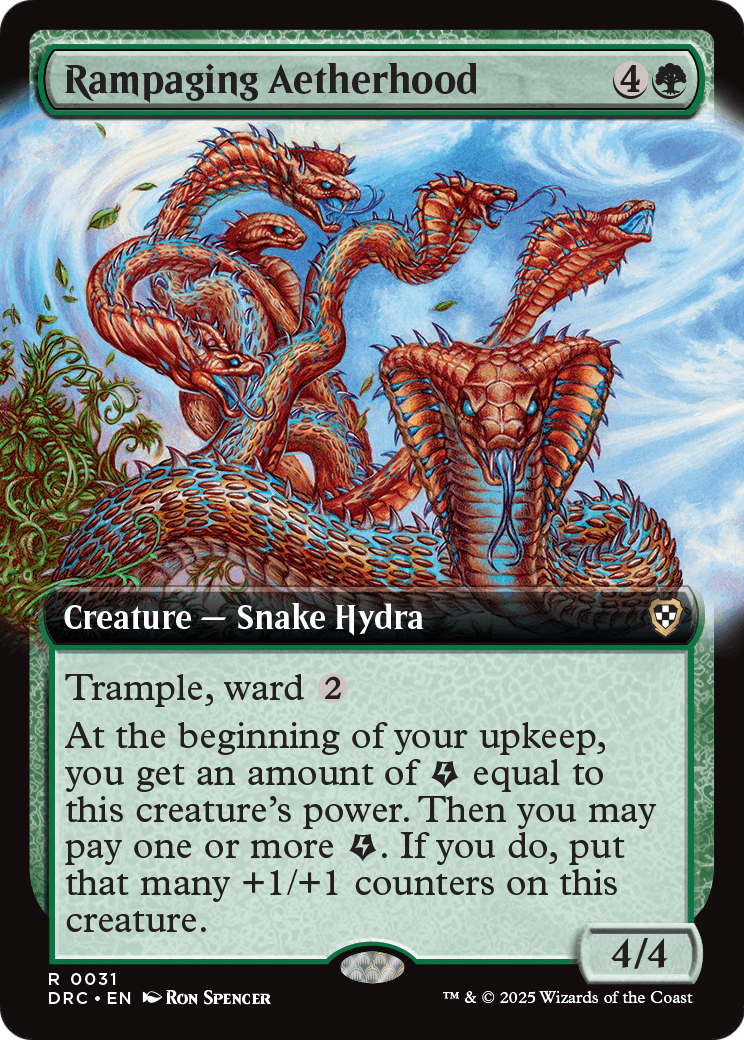 Rampaging Aetherhood (Extended Art) (DRC-031) - Commander: Aetherdrift: (Extended Art)