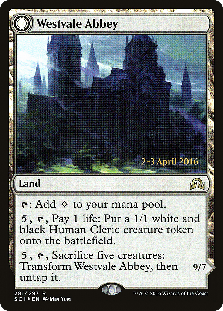 Westvale Abbey (PRE-281S) - Shadows over Innistrad Promos: (Double Faced Transform) Foil