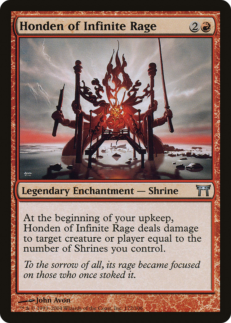 Honden of Infinite Rage (CHK-172) - Champions of Kamigawa