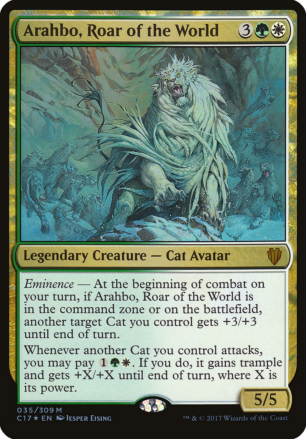 Arahbo, Roar of the World (Commander 2017) (OVER-035) - Commander 2017 Oversized Foil