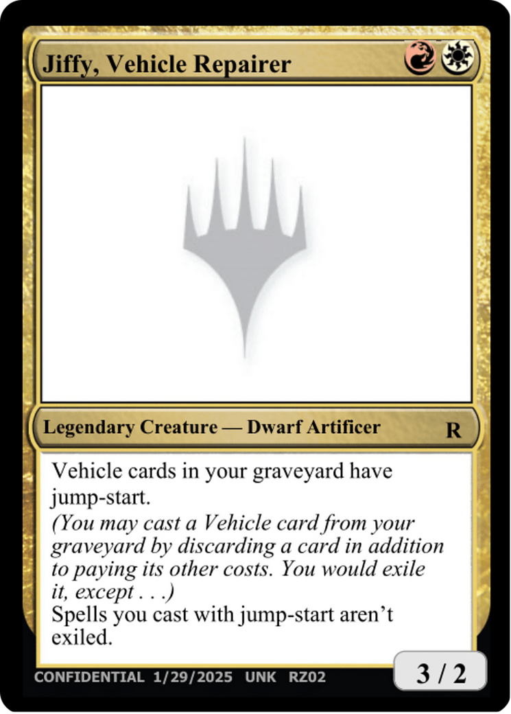 Jiffy, Vehicle Repairer (UNK-) - Un-Known Event Playtest Cards