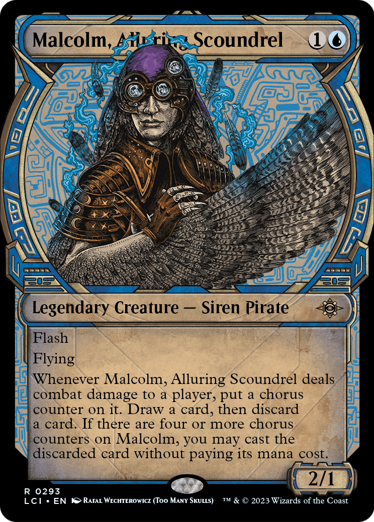 Malcolm, Alluring Scoundrel (Showcase) (LCI-293) - The Lost Caverns of Ixalan: (Showcase)