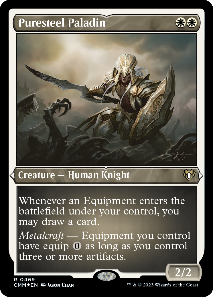 Puresteel Paladin (Foil Etched) (CMM-469) - Commander Masters Foil