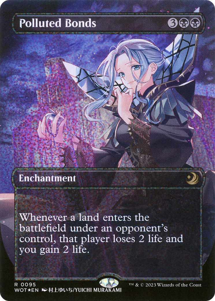 Polluted Bonds (Anime Borderless) (Confetti Foil) (WOT-095) - Wilds of Eldraine: Enchanting Tales Foil