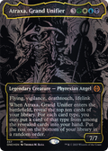 Atraxa, Grand Unifier (Oil Slick Raised Foil) (ONE-357) - Phyrexia: All Will Be One (Borderless) Foil