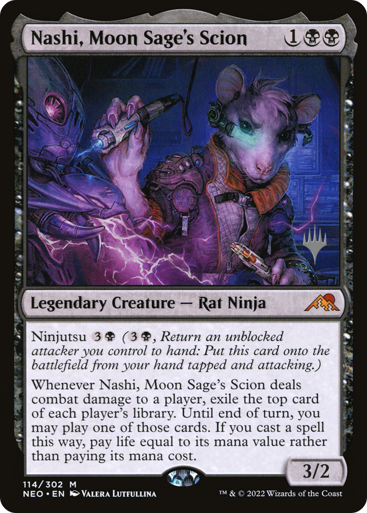 Nashi, Moon Sage's Scion (PPNEO-114) - Kamigawa: Neon Dynasty Promos