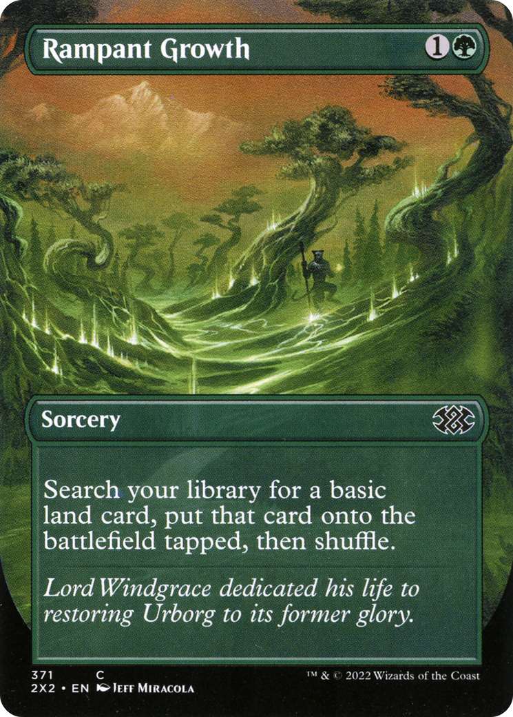 Rampant Growth (Borderless) (2X2-371) - Double Masters 2022 Foil