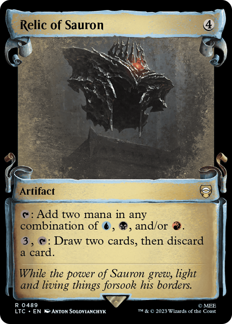 Relic of Sauron (Showcase Scrolls) (LTC-489) - Tales of Middle-earth Commander: (Showcase) Foil