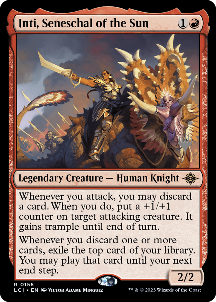 Inti, Seneschal of the Sun (PPLCI-156) - The Lost Caverns of Ixalan Promos