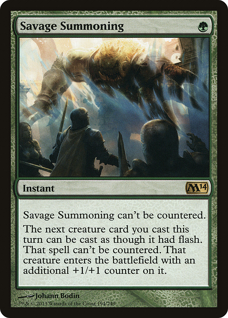 Savage Summoning (M14-194) - Magic 2014 Foil