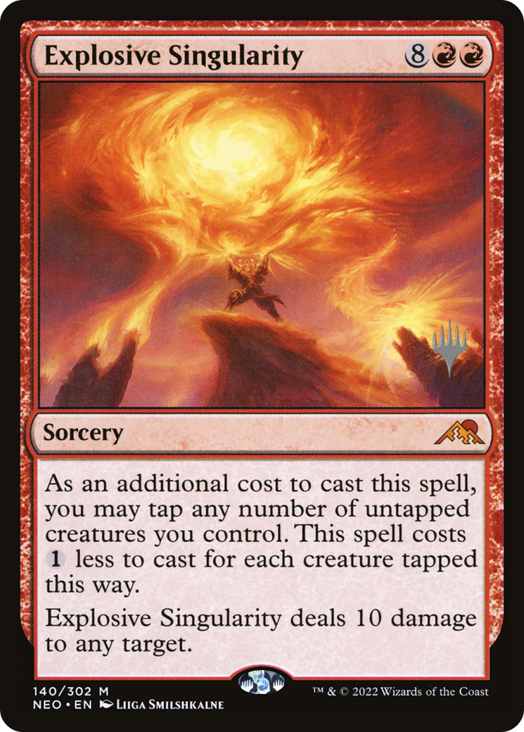 Explosive Singularity (PPNEO-140) - Kamigawa: Neon Dynasty Promos Foil