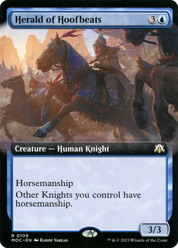 Herald of Hoofbeats (Extended Art) (MOC-109) - March of the Machine Commander: (Extended Art) Foil