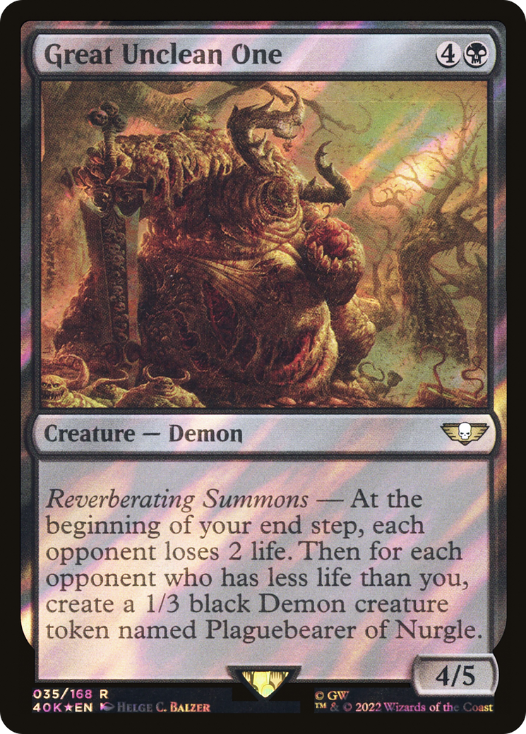 Great Unclean One (Surge Foil) (40K-035) - Warhammer 40,000 Commander Foil