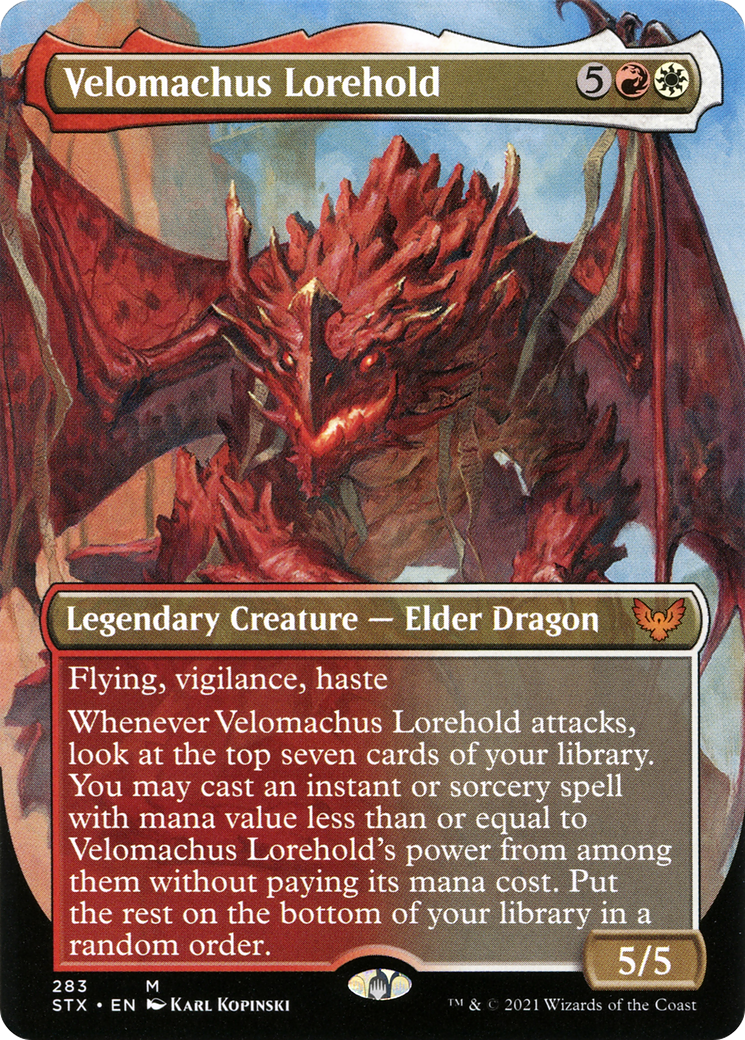 Velomachus Lorehold (Borderless) (STX-283) - Strixhaven: School of Mages Foil