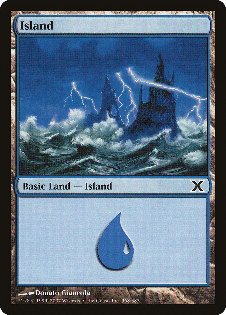 Island (368) (10E-368) - Tenth Edition Foil