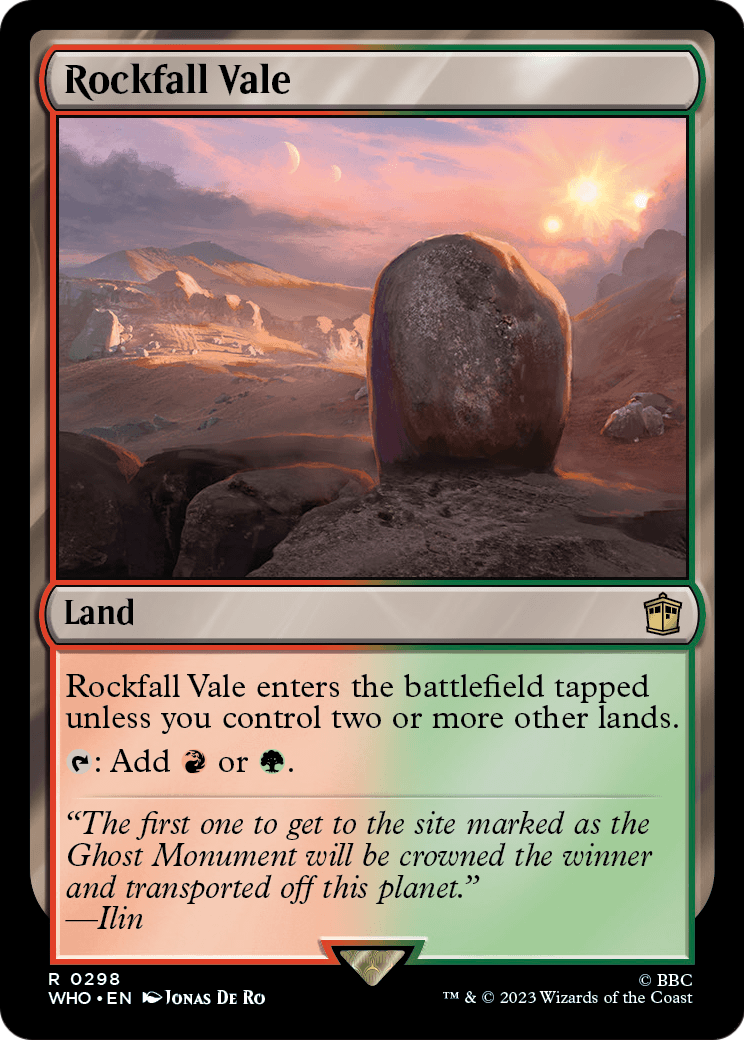Rockfall Vale (WHO-298) - Doctor Who
