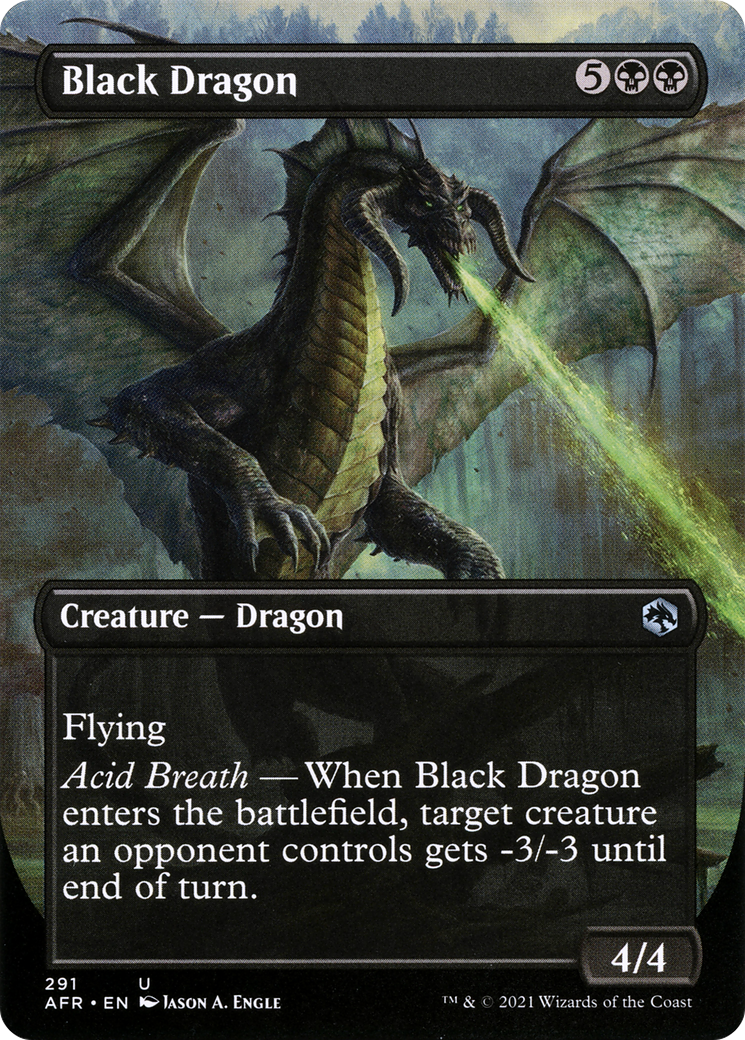 Black Dragon (Borderless) (AFR-291) - Adventures in the Forgotten Realms