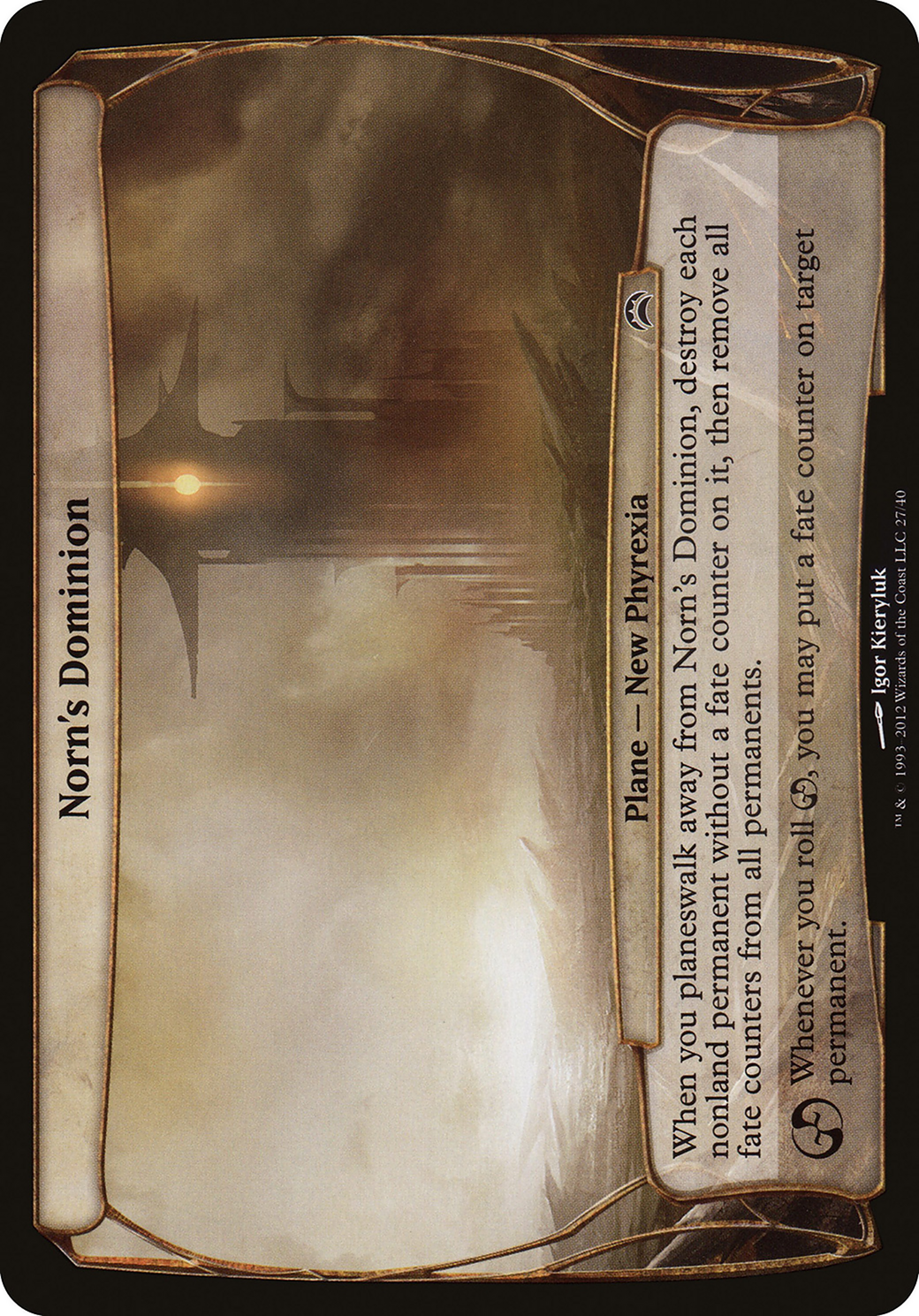 Norn's Dominion (Planechase 2012) (OVER-027) - Planechase 2012 Planes Foil