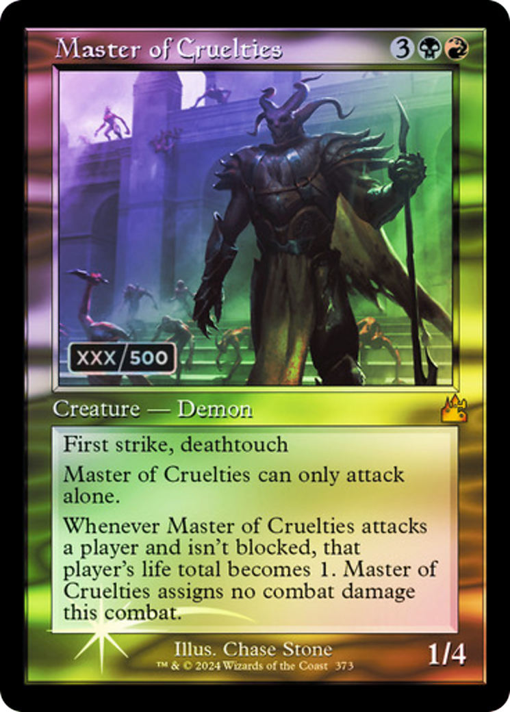 Master of Cruelties (Retro Frame) (Serial Numbered) (RVR-373) - Ravnica Remastered Foil